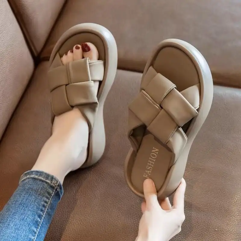 Textured Slide Sandals
