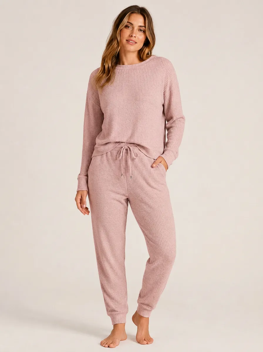 Women's Soft Touch Waffle Knit Set