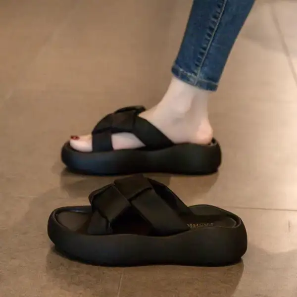 Textured Slide Sandals