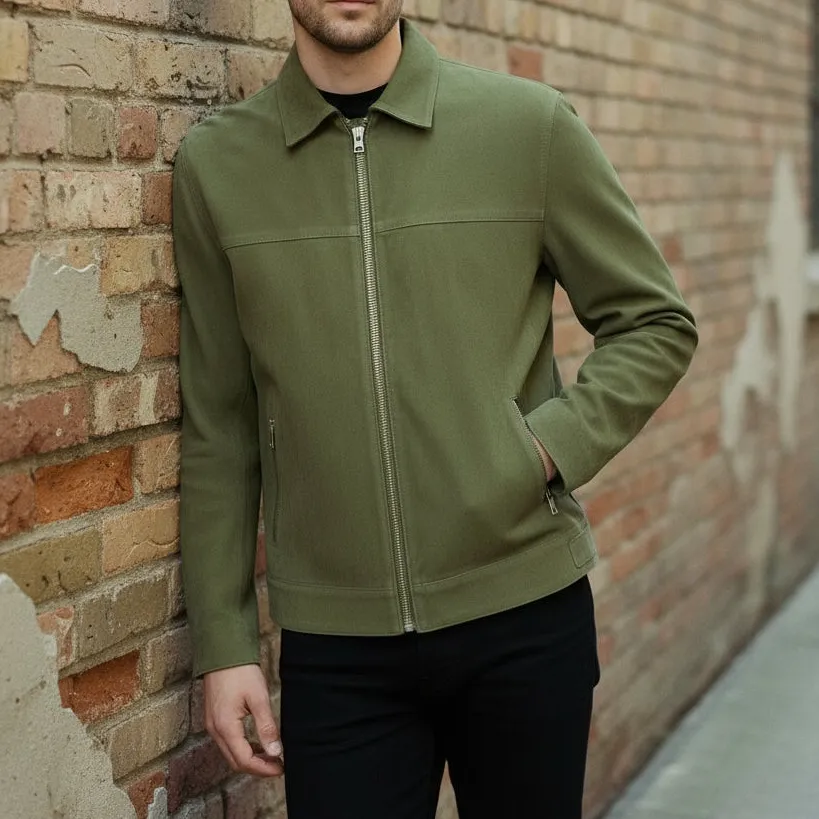Classic Suede Bomber Western Jacket