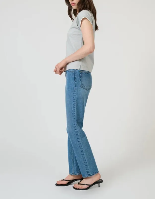 Grey Marle Cap-Sleeve Tee