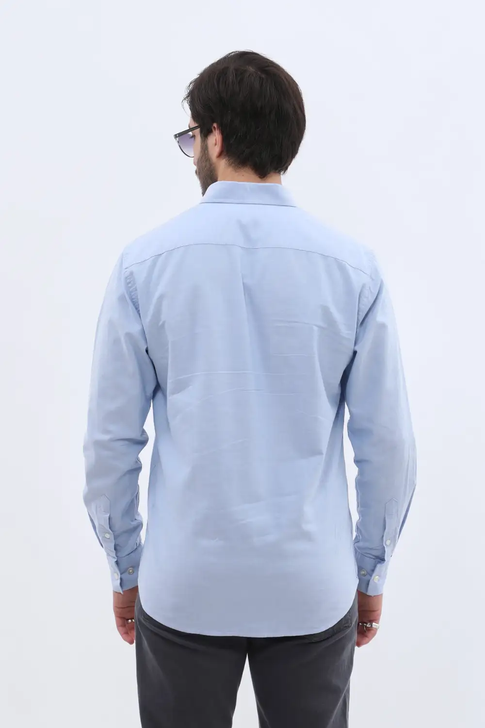 Easygoing Oxford Long Sleeve Cotton Men's Button Down Shirt