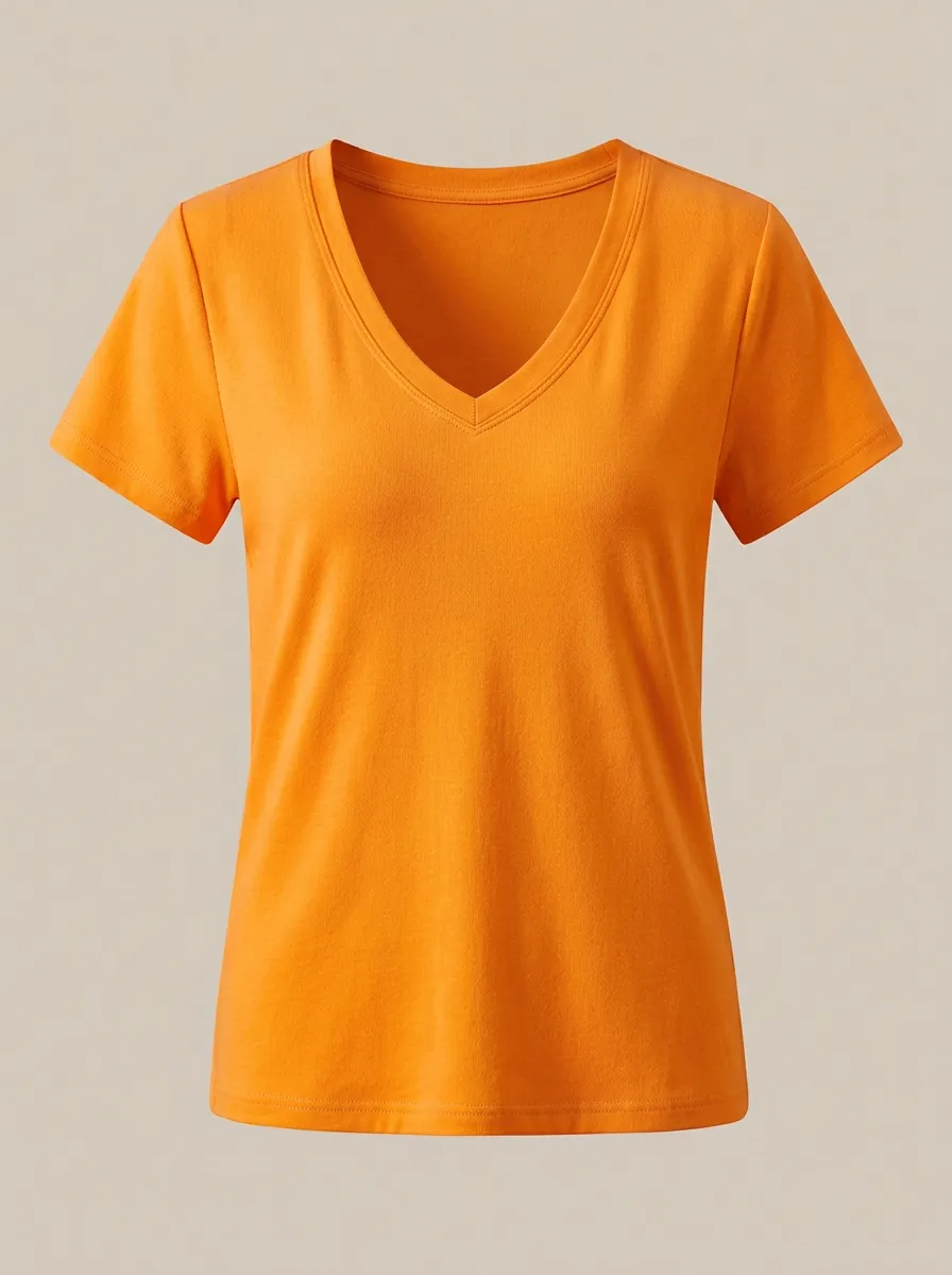 Women's Set-In-Sleeve V-Neck T-Shirt