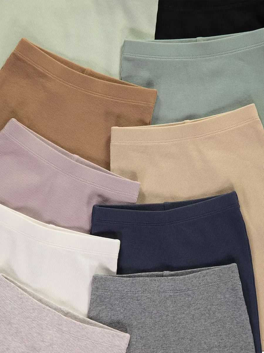 Pastel Ribbed Leggings 10 Pack