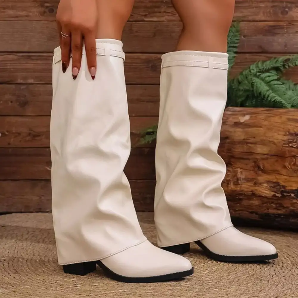 Versatile Pointed Toe Block Heel Boots