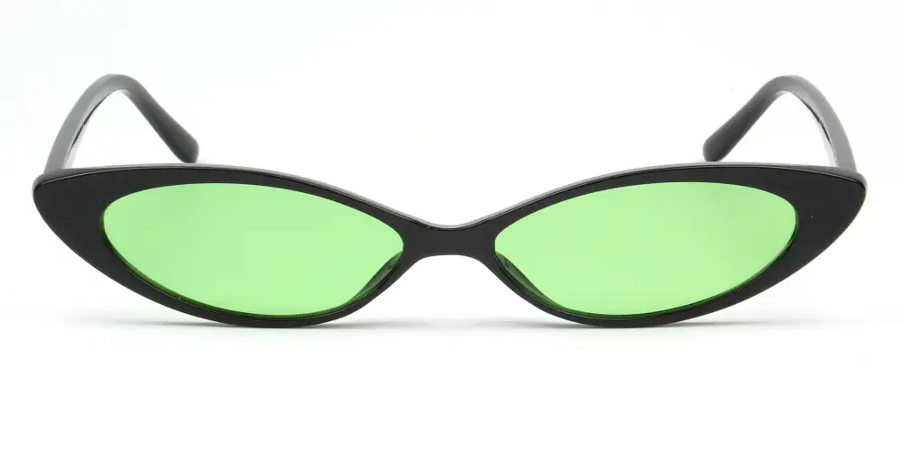 Retro Vintage Slim Oval Sunglasses