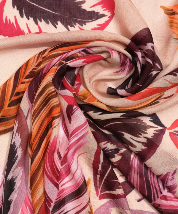 Casual Style Falling Leaves Scarf