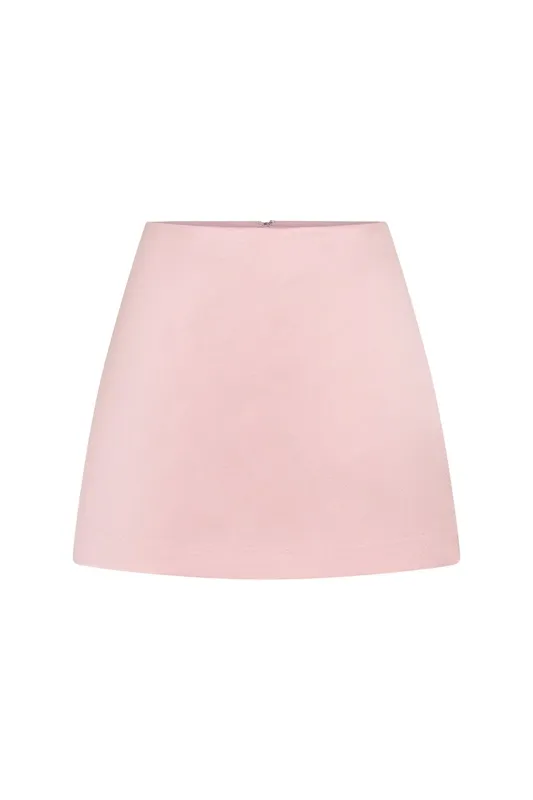 A-Line Satin Mini Skirt