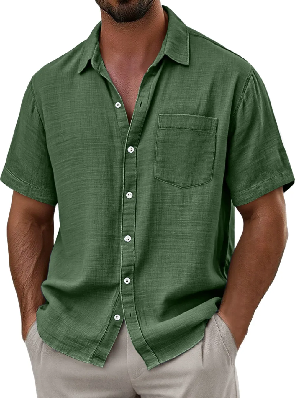 Everyday Linen Blend Pocket Shirt