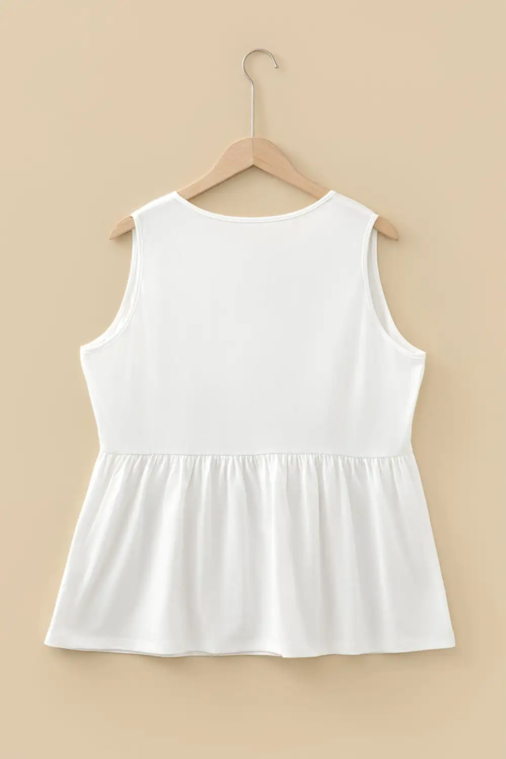 Plus Size Solid Color Bow Tie Peplum