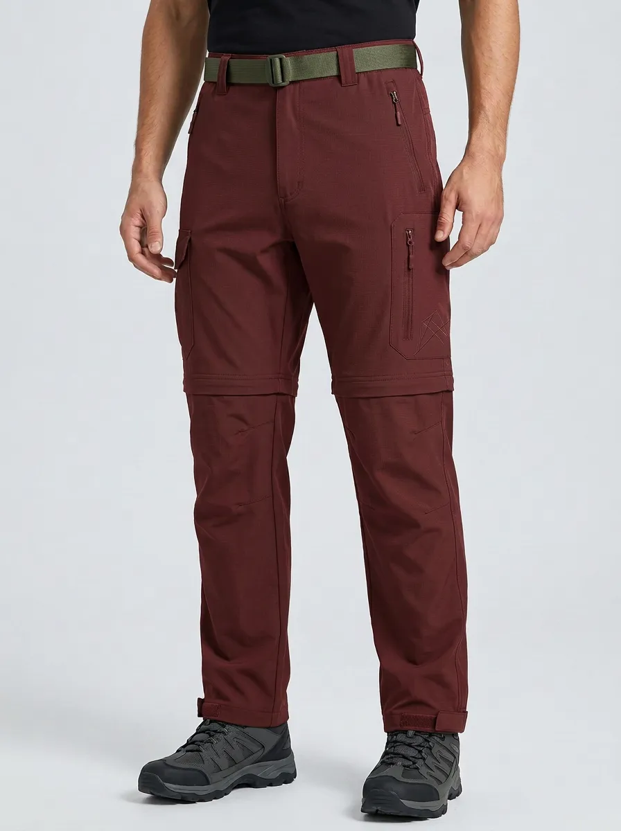 Men's Outback Expedition Multi-Pocket Waterproof Zip-Off Tactical Cargo Pants
