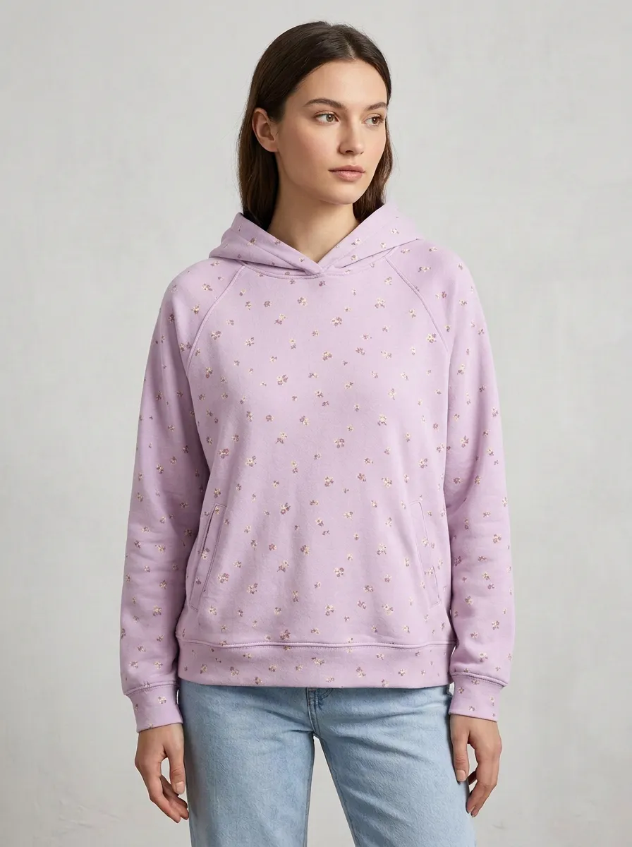 Women's Classic Floral Graphic Hoodie