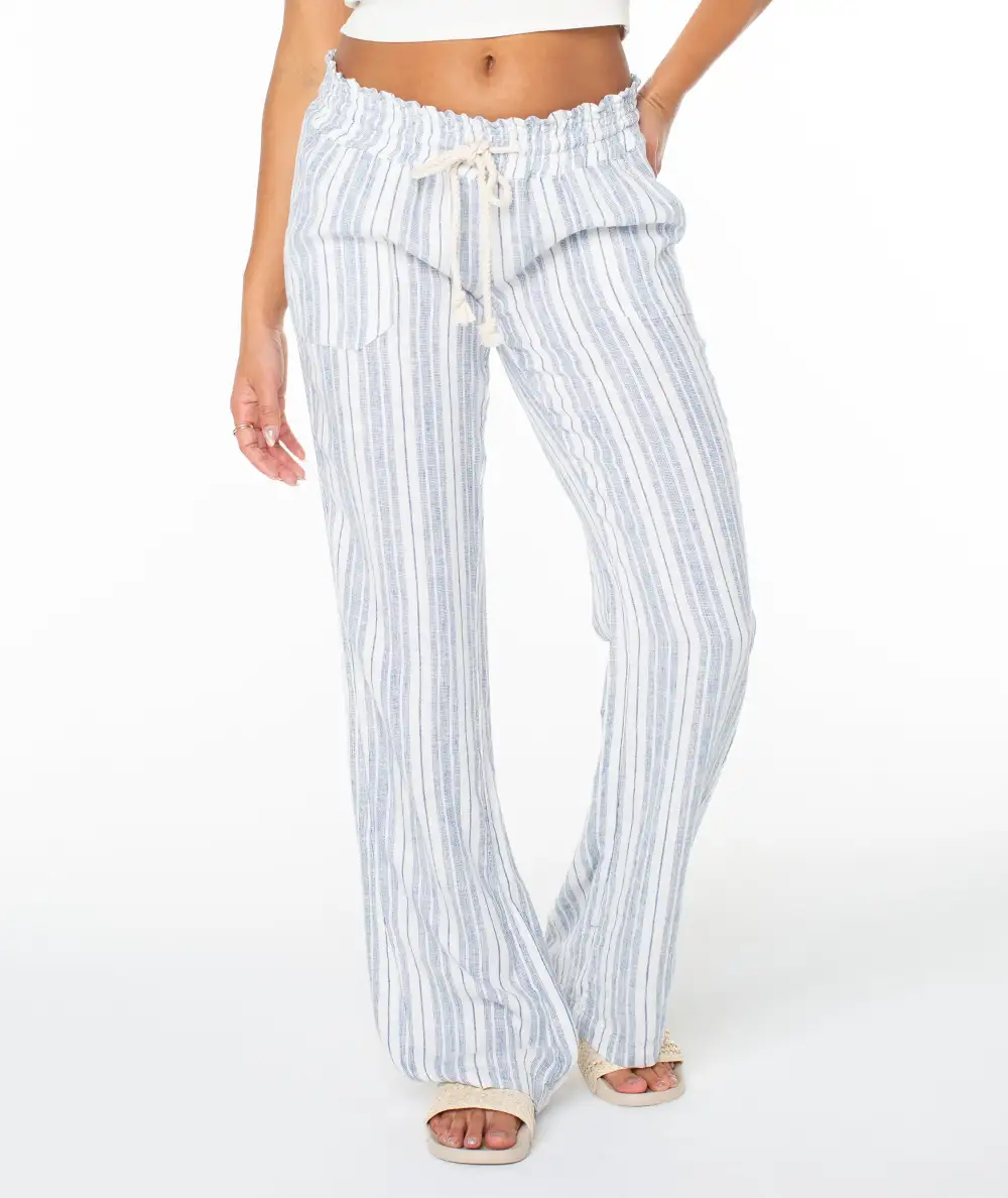Relaxed Rib Waist Casual Pants