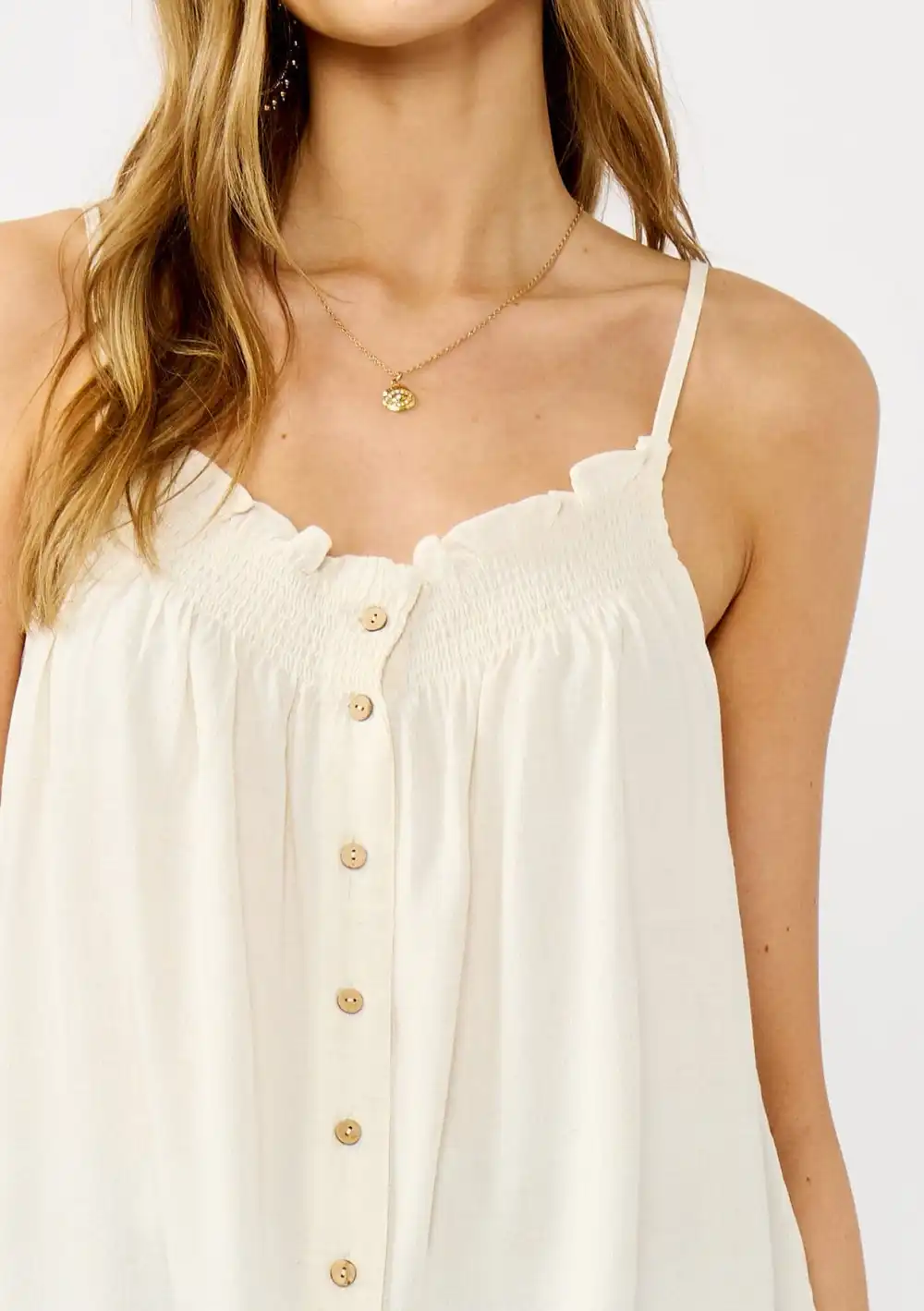 Smocked Spaghetti Cami Top