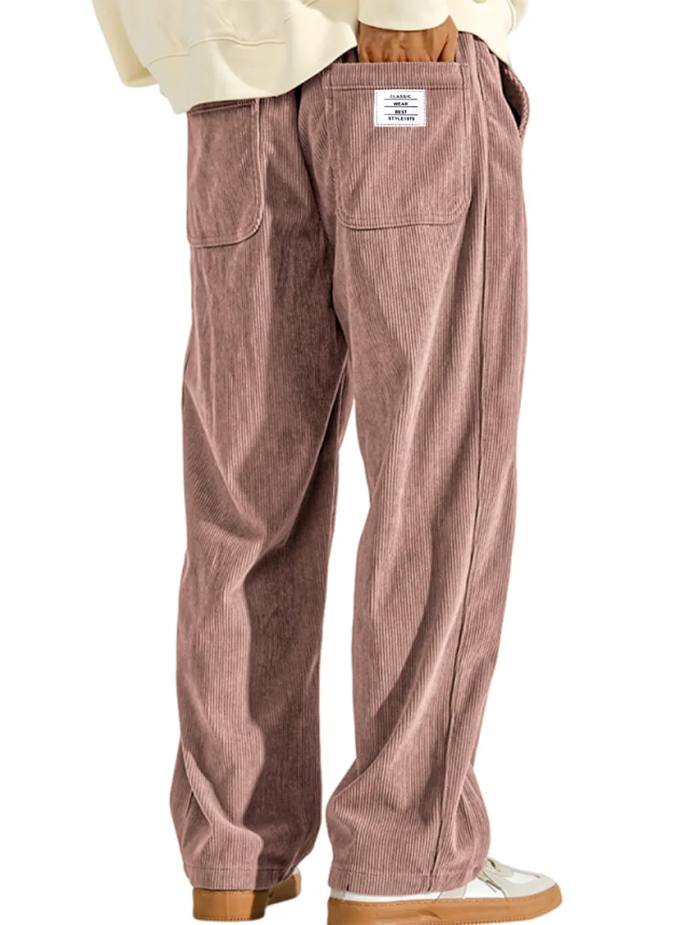 Garment Washed Corduroy Utility Pants