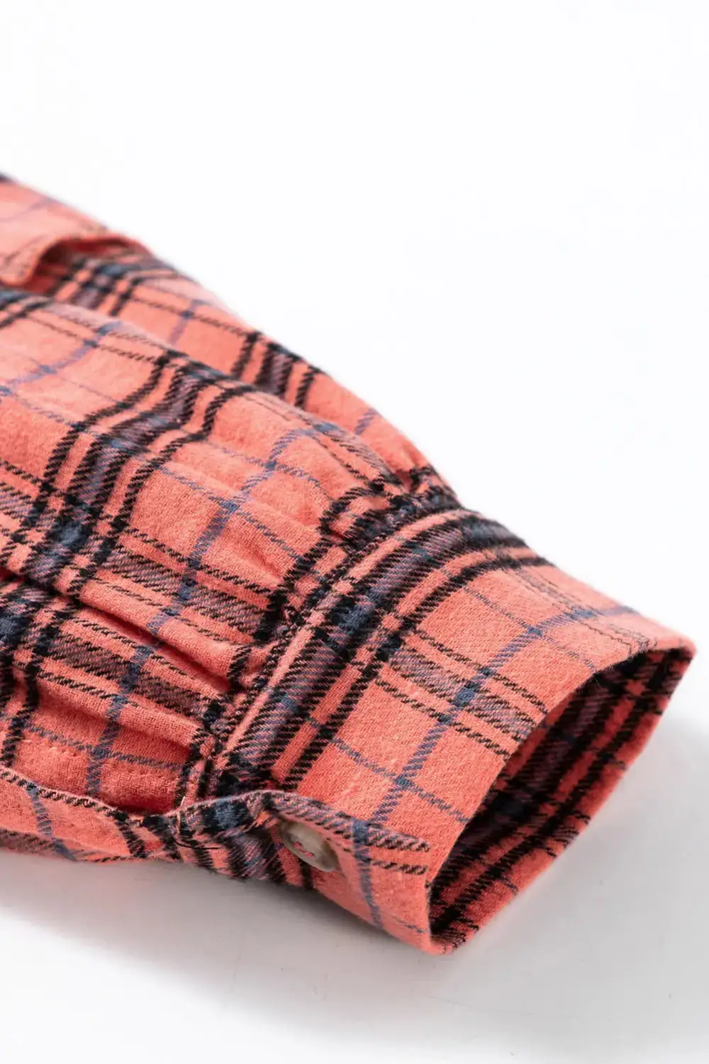 Everyday Plaid Western Inspired Split Neck Shirt Blouse