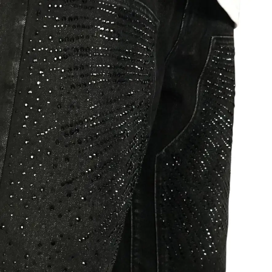 Men's Drop Embellished Denim Shorts