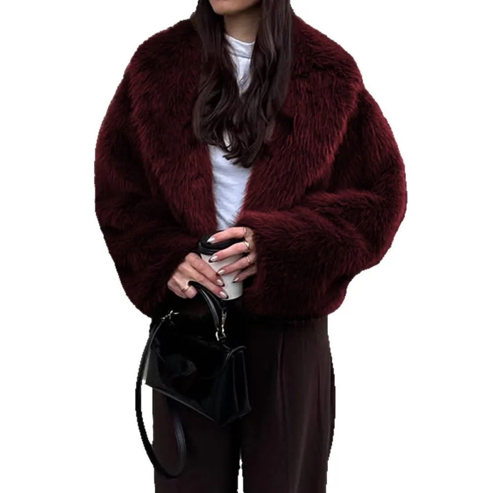 Faux-Fur Relaxed Outerwear Coat