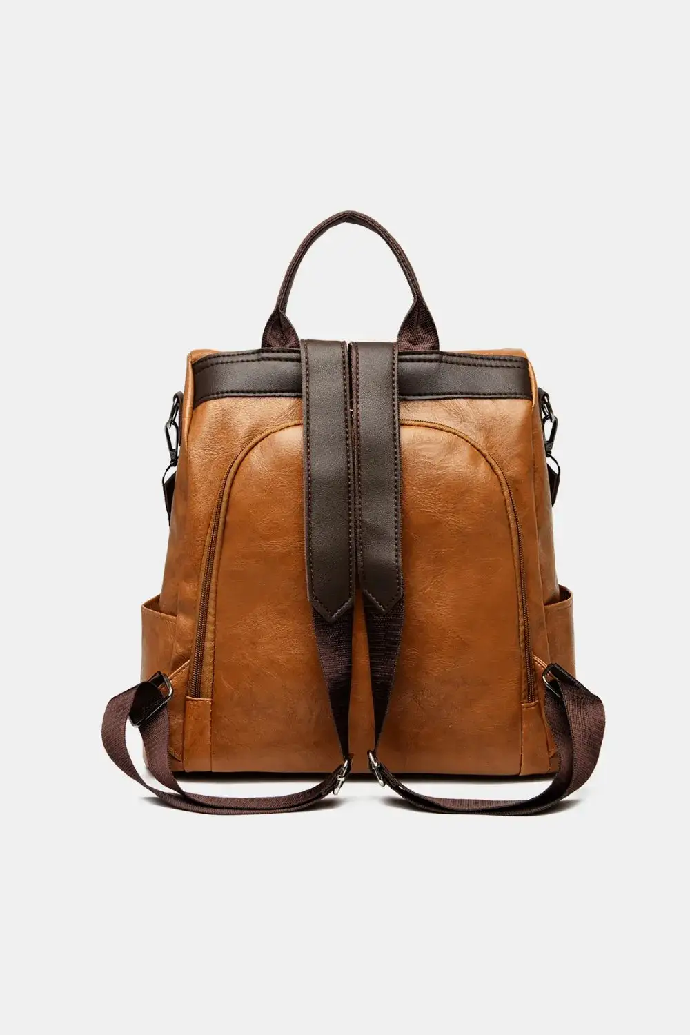Textured Leather Backpack Bag