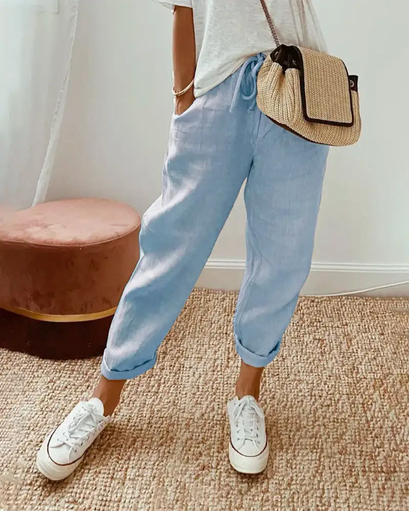 Classic Linen Everyday Casual Pants