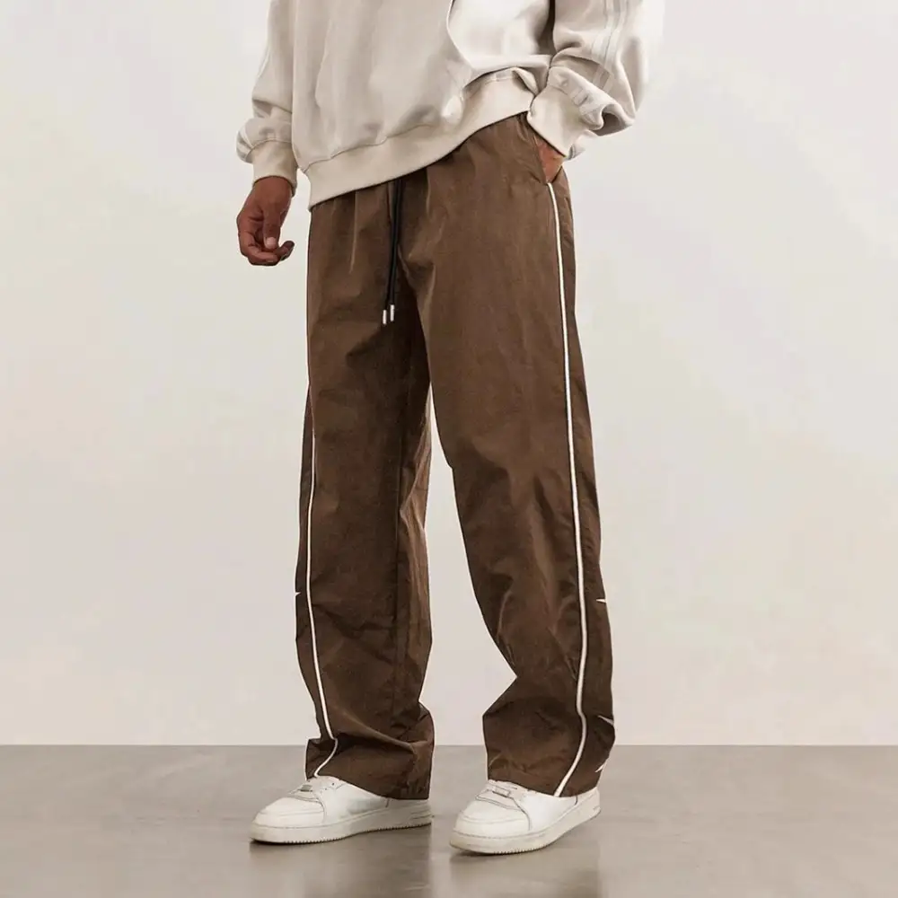 Retro Star Contrast Stripe Casual Pants
