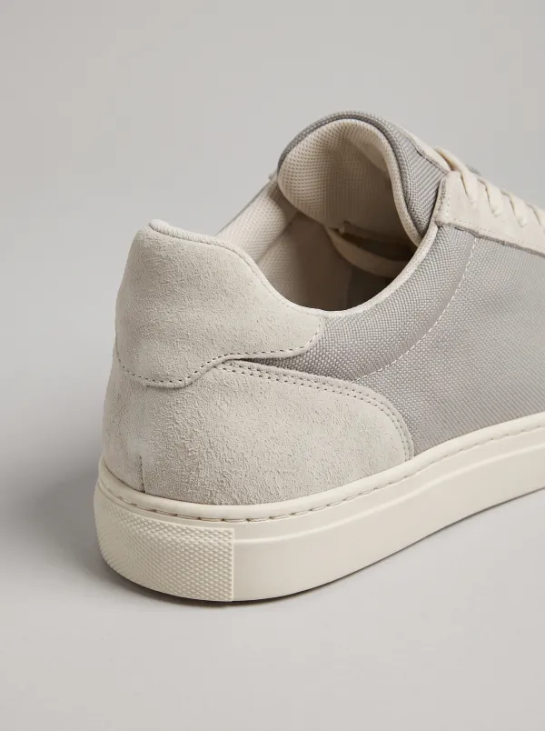 Suede-Panel Low-Top Men's Athletic Sneakers