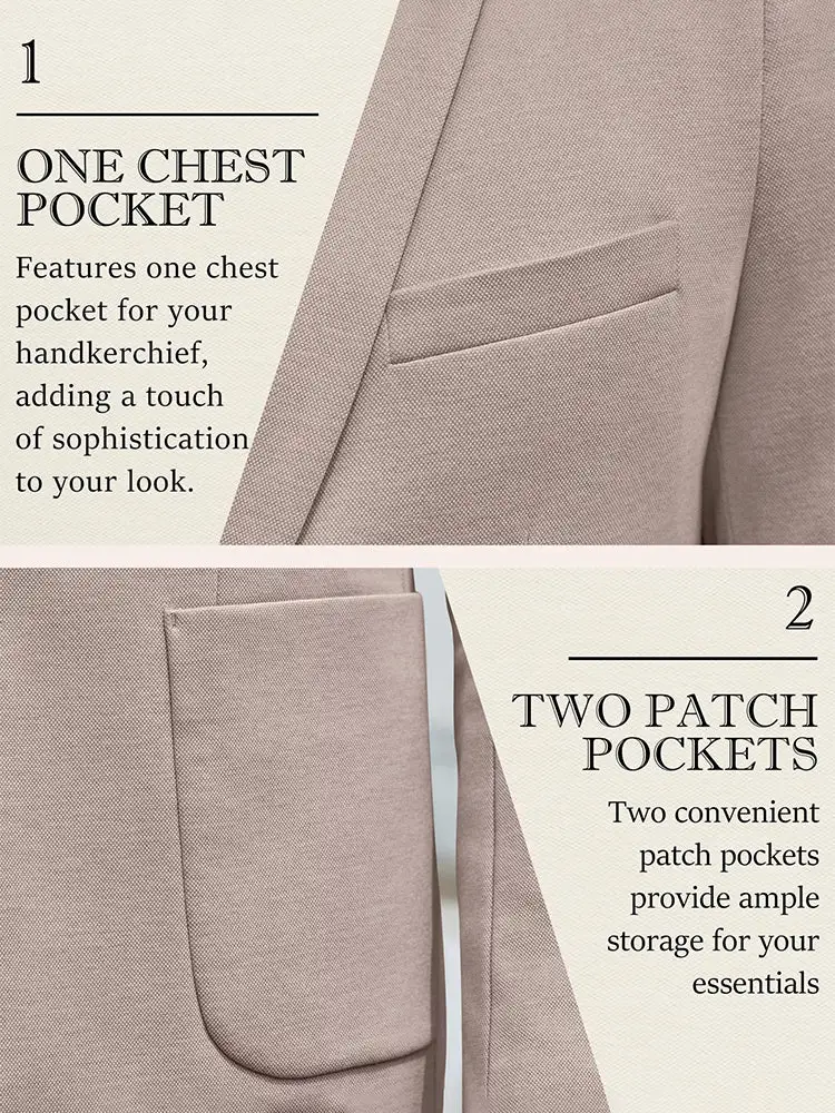 Soft Touch Business Casual Two Buttons Suit Jacket Blazer Coat