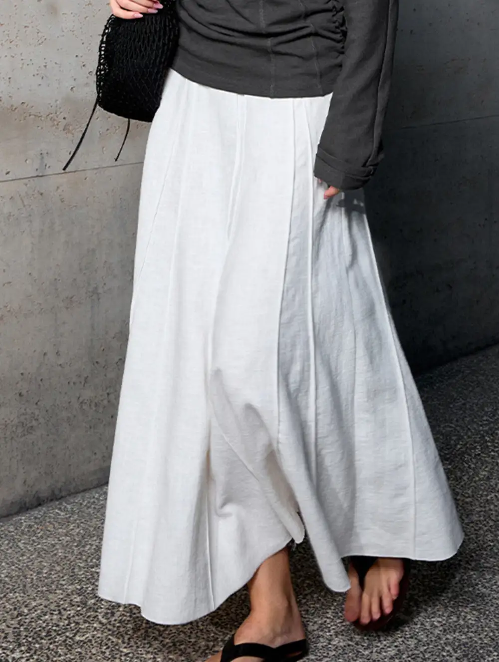 Linen Blend Mermaid Skirt