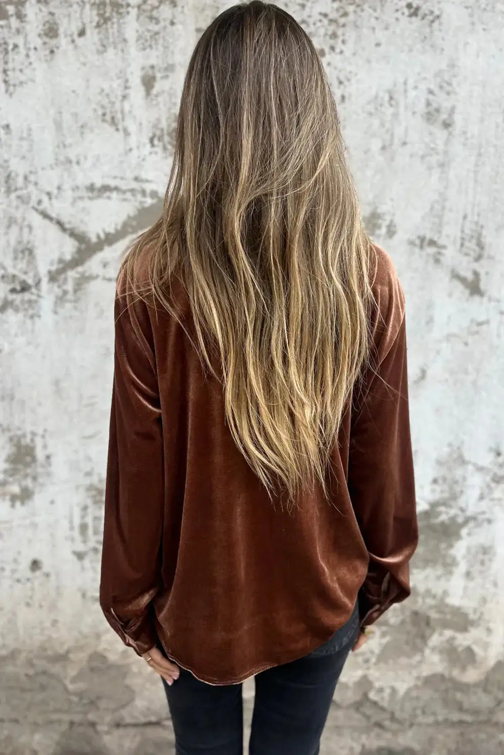 Relaxed Velvet Shirt