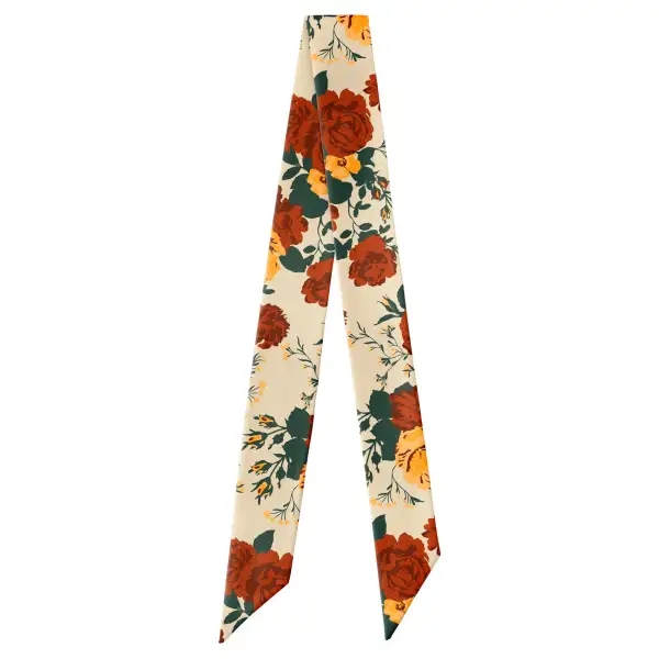 Full Bloom Floral Pattern Hair Scarf