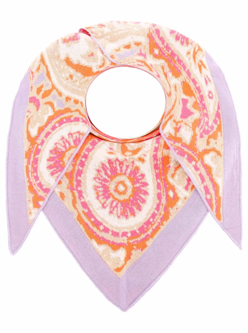 Structured Cotton Wool Heart Pattern Fashion Scarf