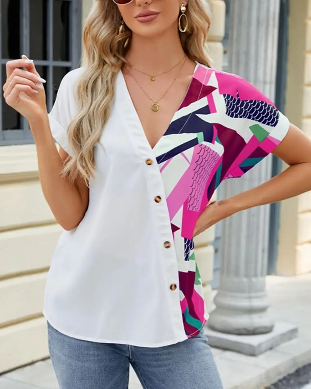 Printed Chiffon Blouse