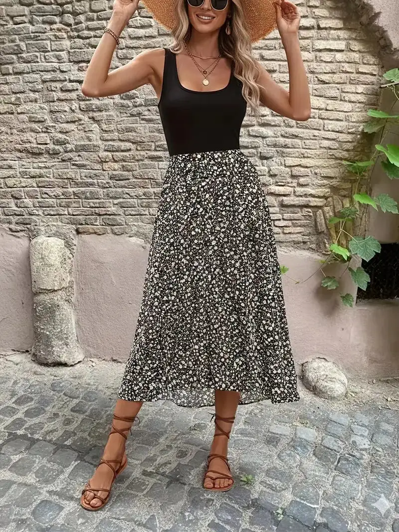 Floral A-Line Bohemian Maxi Dress