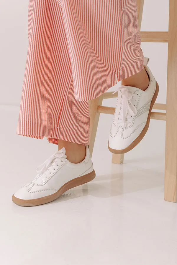 Versatile Faux Leather Sneakers