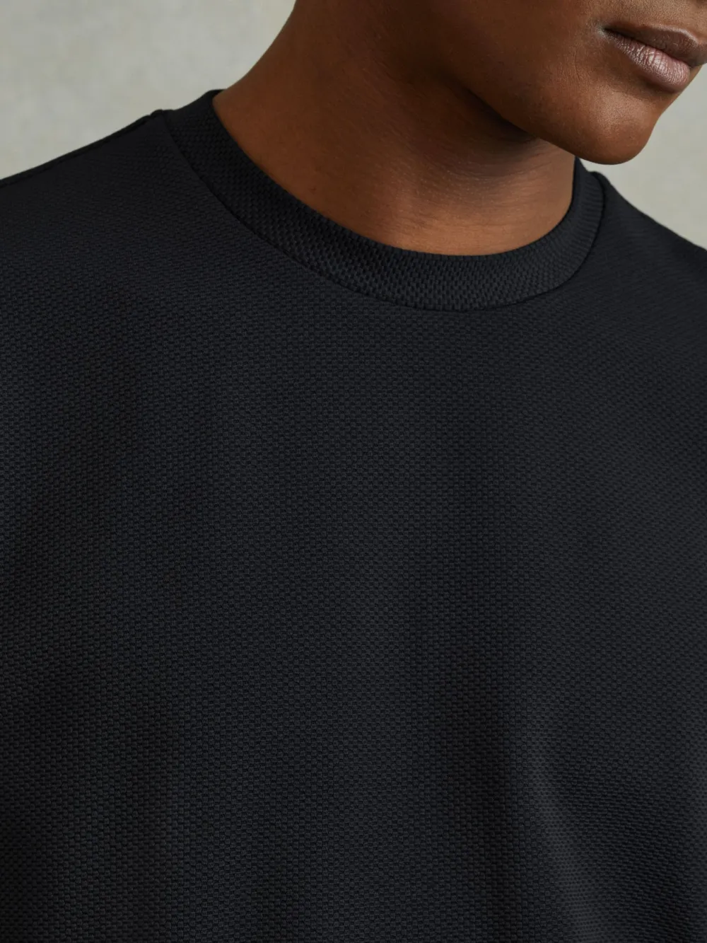 Nylon Breathable Round Neck Solid Color Short Sleeves