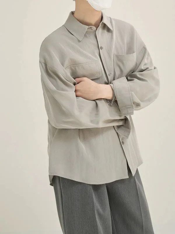Asymmetric Front Pocket Shirt