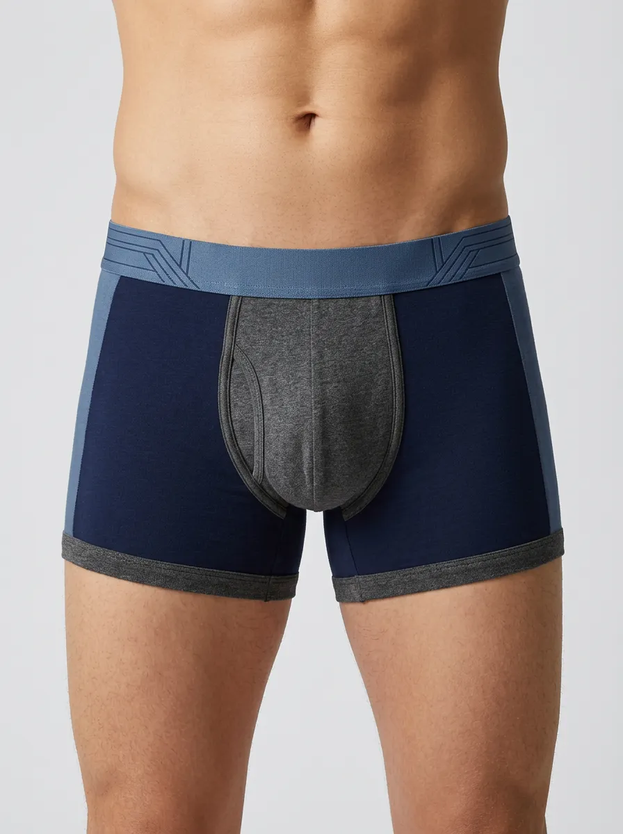 Colorblock Design Contrast Boxer Briefs