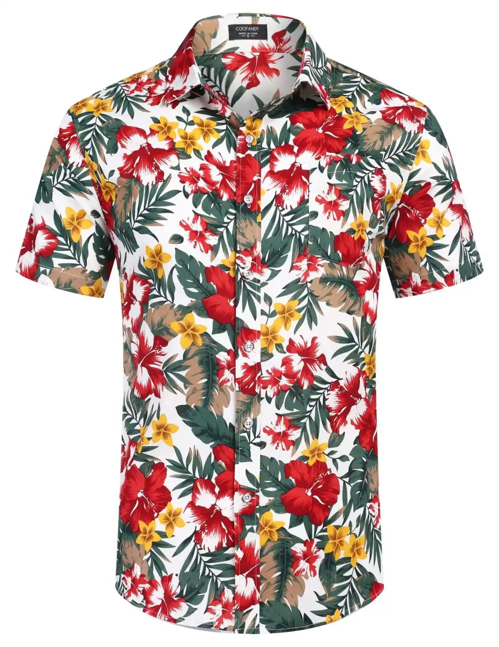 Cotton Linen Printed Button Front Shirt