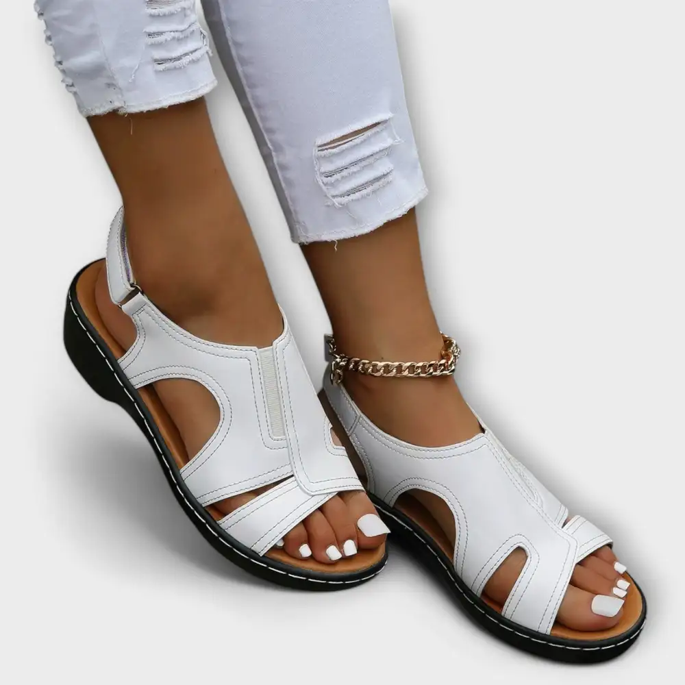 Classic Leather Supportive Flat Sandals