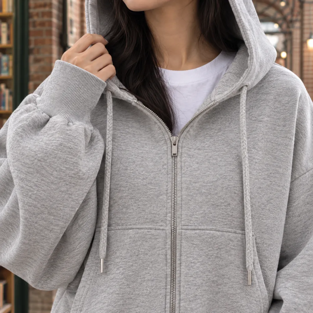 Cropped Soft-Touch Hoodie