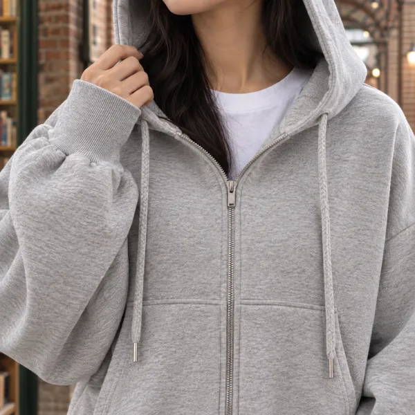 Cropped Soft-Touch Hoodie