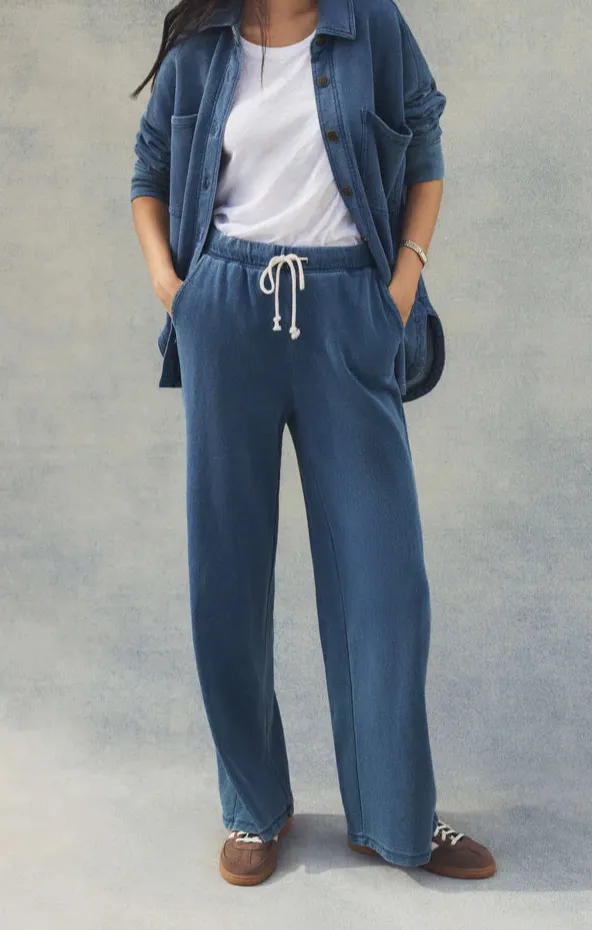 Denim Elastic Waist Pants