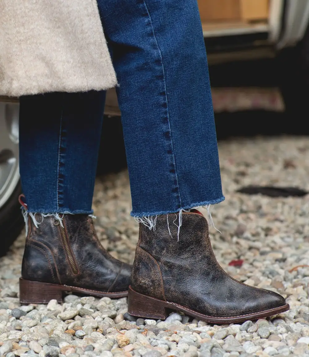 Pull-Tab Refined Ankle Boots