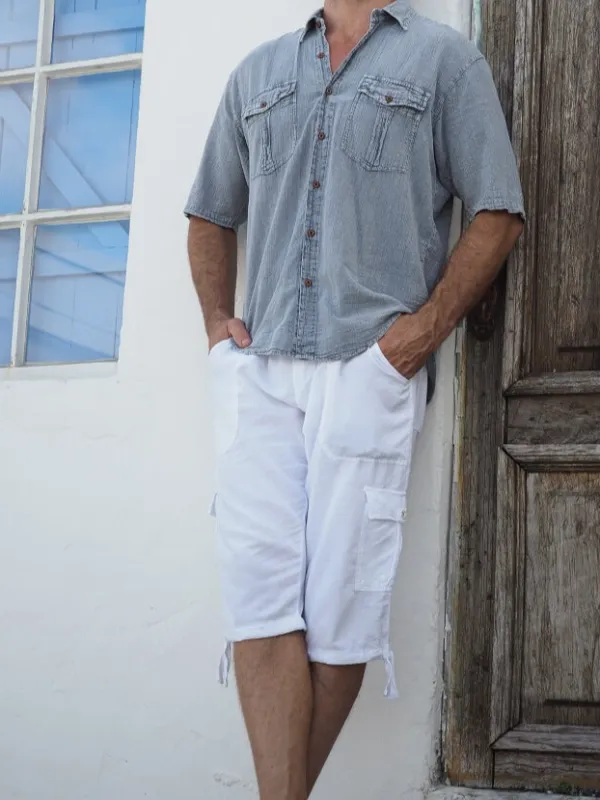 Men's Relaxed Fit Cargo Shorts with Multi Pocket Details