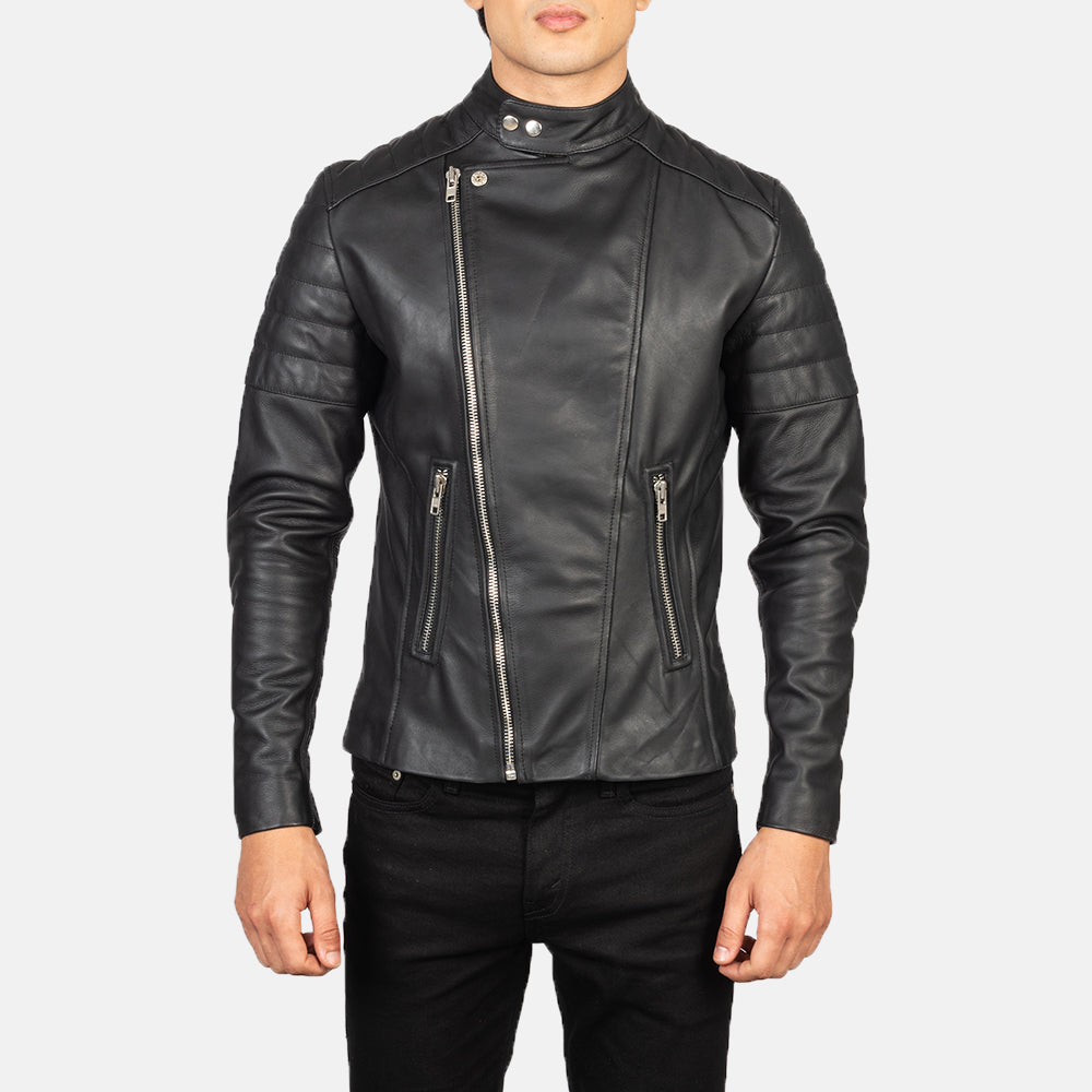 Men's Classic Casual Biker Leather Jacket