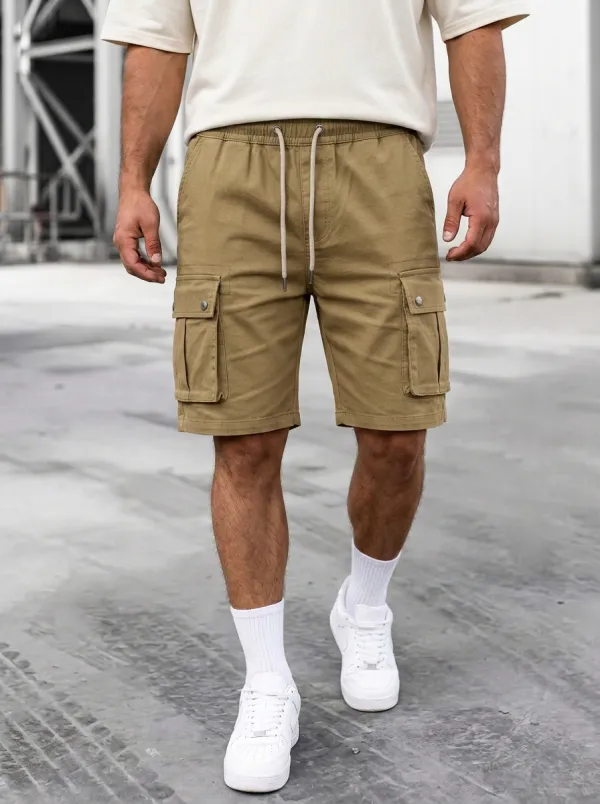 Everyday Pocketed Drawstring Utility Cargo Shorts