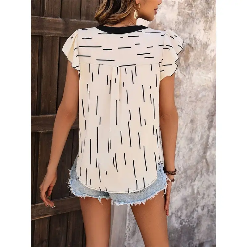 Women's Striped V-Neck Shirt