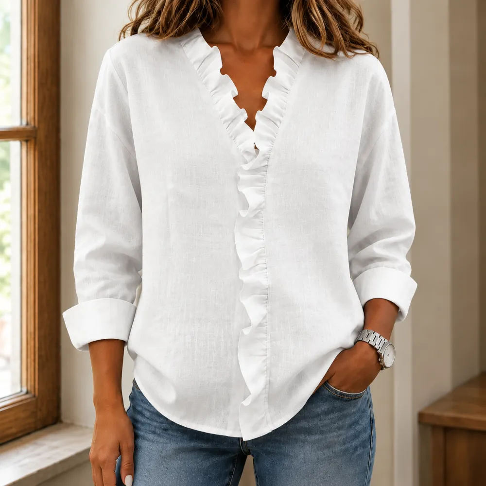 Ruffled Gathered Blouse