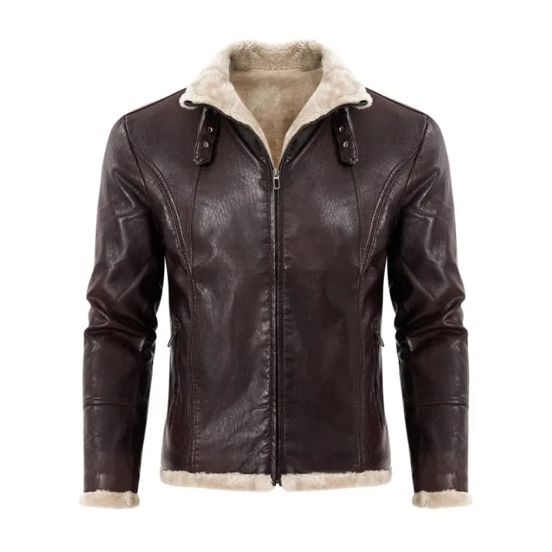 Tailored Zip Leather Jacket