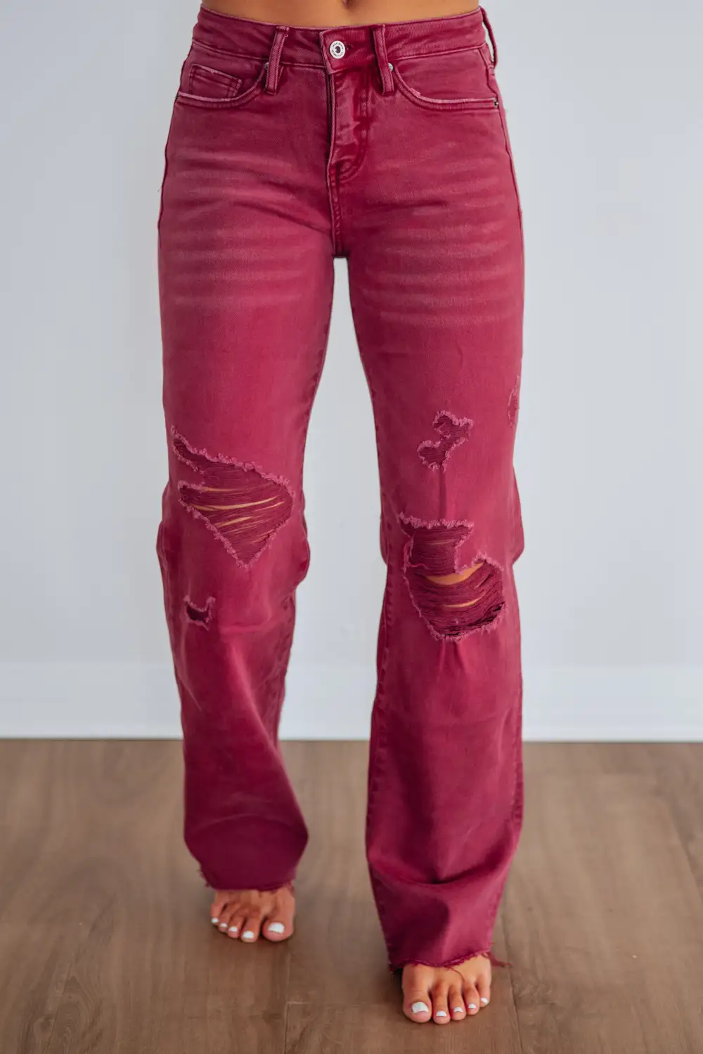 Women's High Rise Wide Leg Tummy Control Jeans